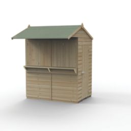 Forest  6' x 4' (Nominal) Reverse Apex Shiplap Timber Bar & Garden Store with Assembly