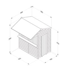 Forest  6' x 4' (Nominal) Reverse Apex Shiplap Timber Bar & Garden Store with Assembly
