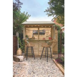 Forest  6' x 4' (Nominal) Reverse Apex Shiplap Timber Bar & Garden Store with Assembly