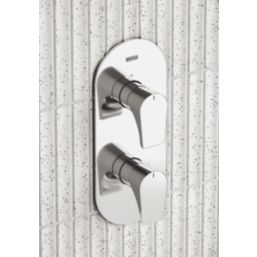 Bristan Hourglass Concealed Dual Outlet Thermostatic Chrome Shower Valve With Diverter