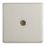 Contactum Lyric 1-Gang Isolated Female Coaxial TV Socket Brushed Steel with White Inserts