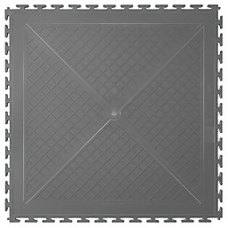 Ecotile E500/7 Interlocking Floor Tiles Dark Grey 7mm 4 Pack