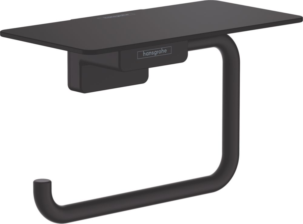 Hansgrohe AddStoris Toilet Roll Holder with Shelf Matt Black