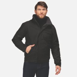 Regatta Dover Waterproof Insulated Jacket Black Ash 3X Large Size 50" Chest