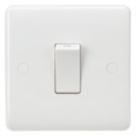 Knightsbridge Curved Edge 45A 1-Gang DP Cooker Switch White
