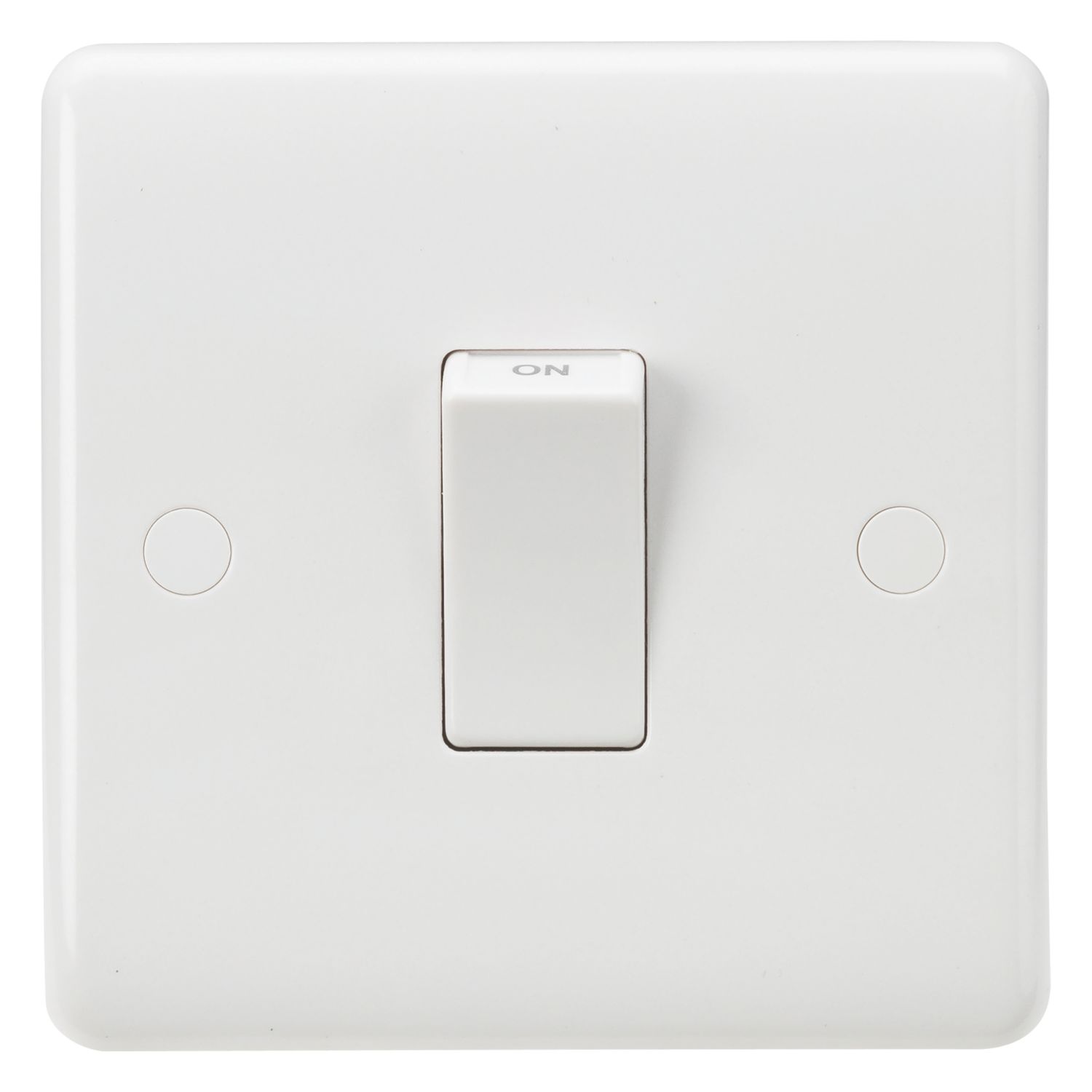 Knightsbridge Curved Edge 45A 1-Gang DP Cooker Switch White (688YA)