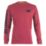 CAT Trademark Banner Long Sleeve T-Shirt Red Small 35" Chest