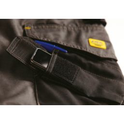 Snickers DuraTwill 3212 Holster Pocket Trousers Grey / Black 38" W 32" L