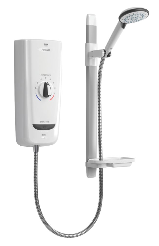 Mira Advance White 9.8kW Thermostatic Electric Shower | Showers | Screwfix.com