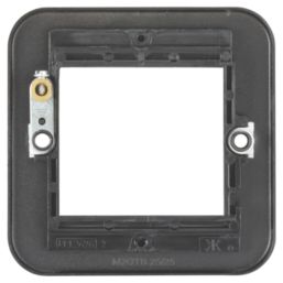 Knightsbridge  2-Module Modular Metal Clad Faceplate Black