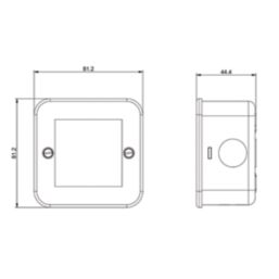 Knightsbridge  2-Module Modular Metal Clad Faceplate Black