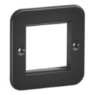 Knightsbridge  2-Module Modular Metal Clad Faceplate Black