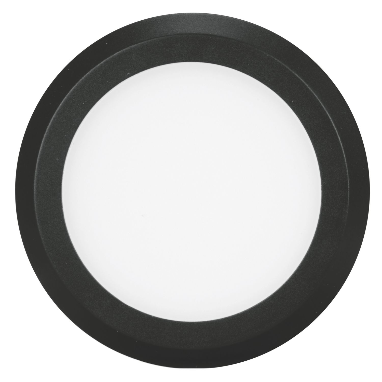 4lite Hampton Round LED Black Warm White Under Cabinet Light Without Bezel 1.8W 110lm (689AX)