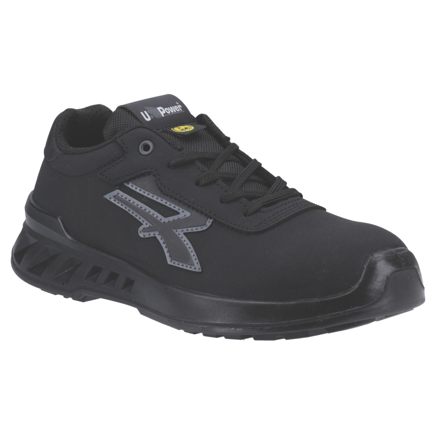 U-Power Thomas Low Size 8 Black Water-Resistant Safety Trainers (689AY)