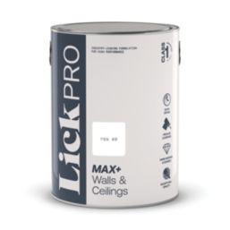 LickPro  5Ltr Pure Brilliant White Eggshell Emulsion  Paint
