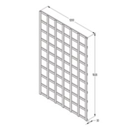 Forest  Softwood Rectangular Trellis 4' x 6' 3 Pack