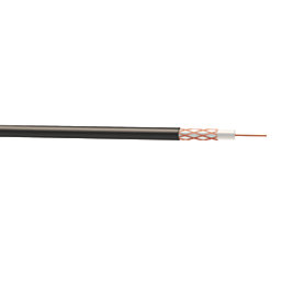 Time RG59 Black 1-Core Round Coaxial Cable 50m Drum
