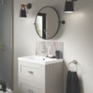 Splashwall Marmo Linea Vanity Splashback Matt White 250mm x 600mm x 4mm