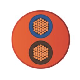 Time 3182Y Orange 2-Core 0.75mm² Flexible Cable 50m Drum