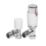 Towelrads  15mm x 1/2" White Angled Modern Thermostatic Radiator Valve & Lockshield