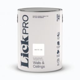 LickPro  5Ltr White 01 Vinyl Matt Emulsion  Paint