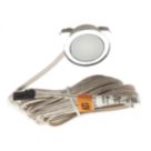 VEW Sola Recessed Round LED Kitchen Plinth Light Polished Chrome 0.4W 27lm