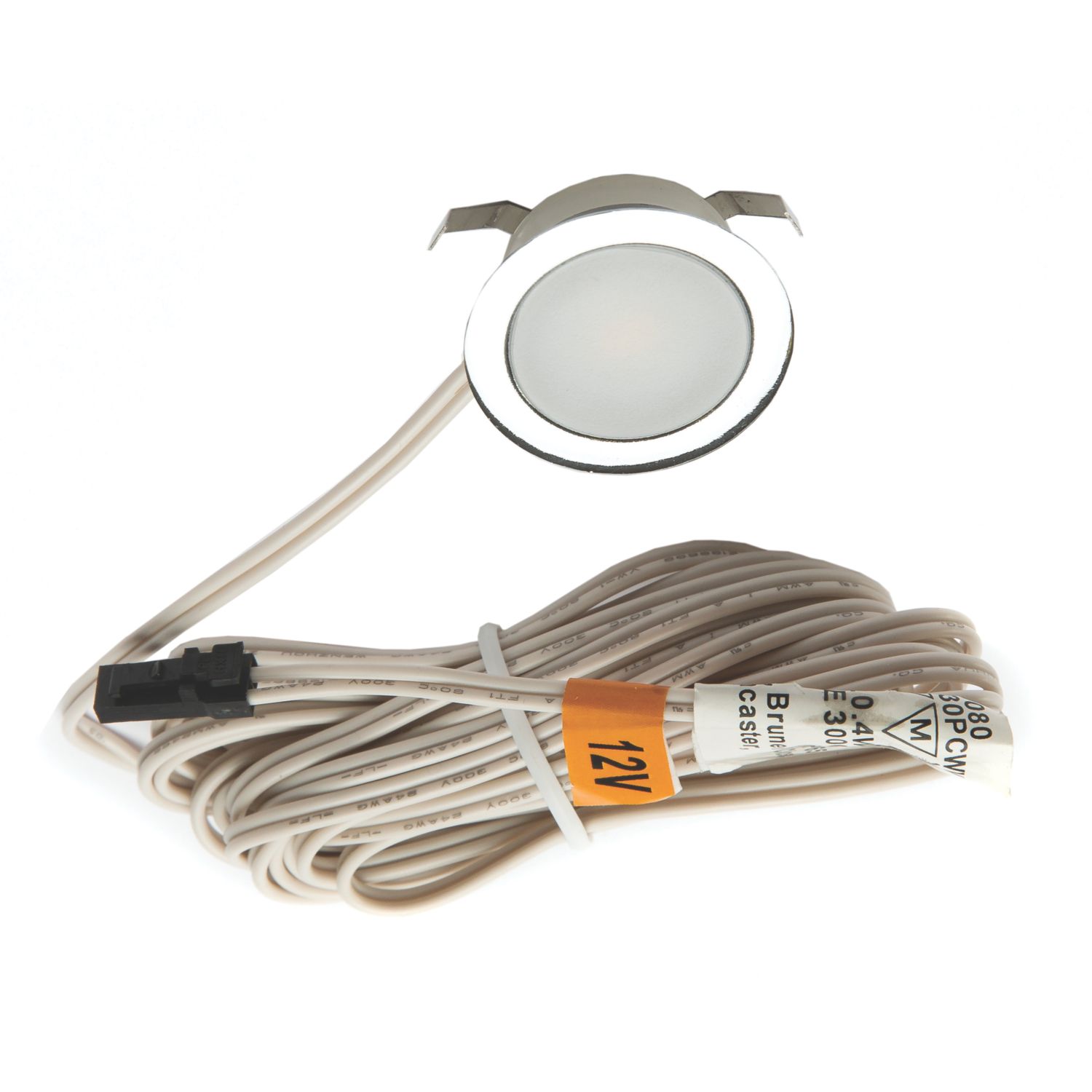 VEW Sola Recessed Round LED Kitchen Plinth Light Polished Chrome 0.4W 27lm (689TW)