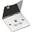 Knightsbridge FPR7UPCW 13A 1-Gang Unswitched Floor Socket Polished Chrome with White Inserts