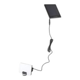 Luceco  Outdoor LED Solar-Powered Floodlight with Detachable Panel With PIR Sensor Black 1500lm