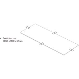 Mariz  Deep Grey Composite Kitchen Worktop 950mm x 3050mm x 12mm