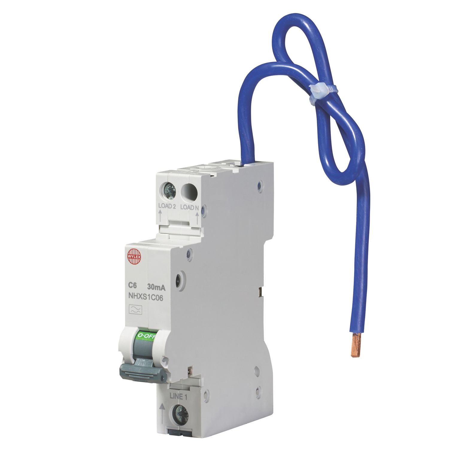 Wylex 6A 30mA Type A DP C Curve Mini RCBO (6901X)