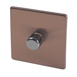 Varilight V-Dim 1-Gang 2-Way  Dimmer Switch  Brushed Bronze