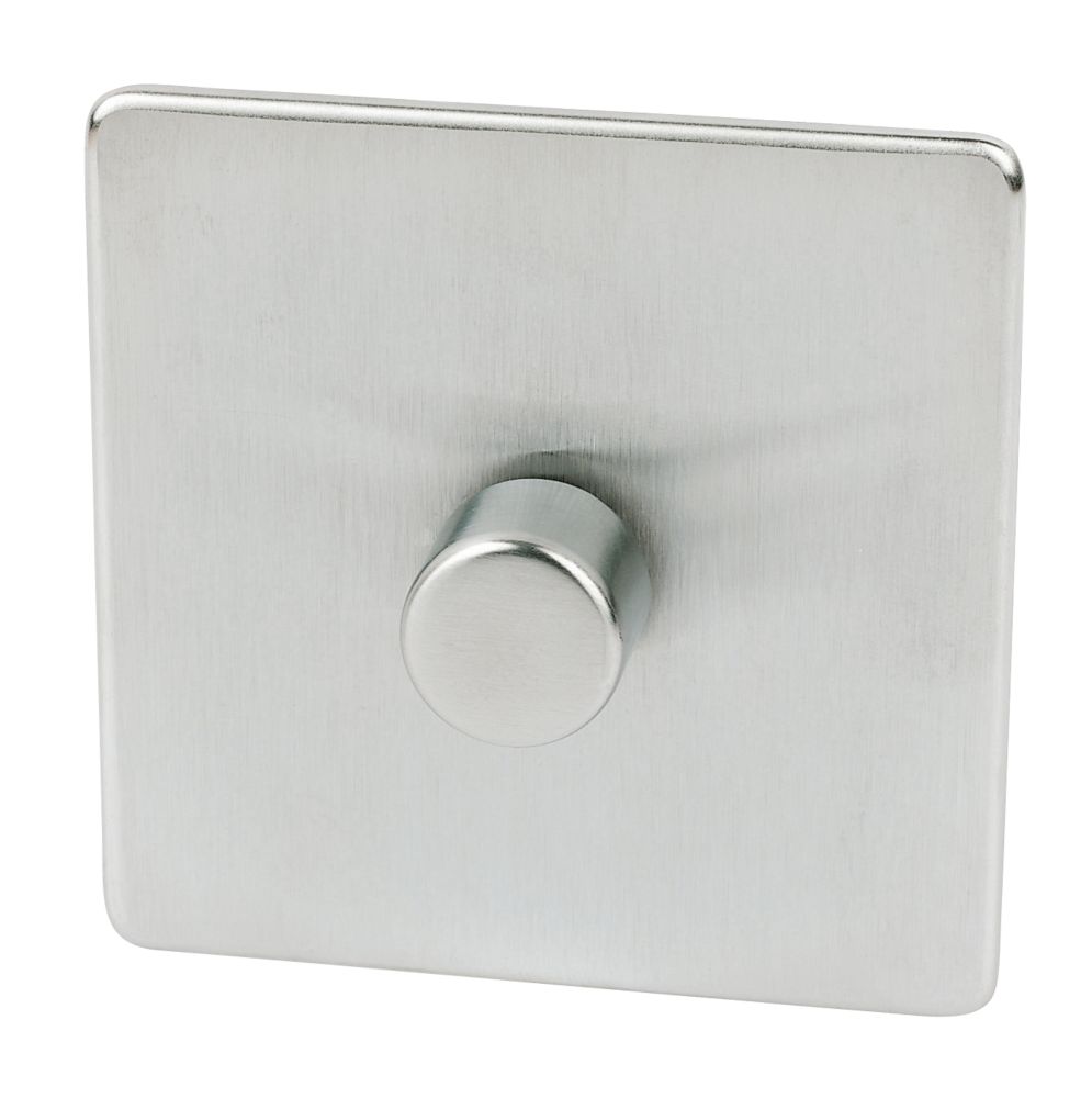 Crabtree Platinum 1-Gang 2-Way  Dimmer Switch  Satin Chrome