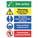 "Site Safety" Boards 400mm x 300mm 25 Pack