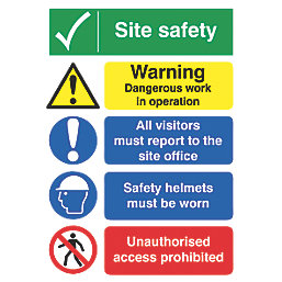 "Site Safety" Boards 400mm x 300mm 25 Pack