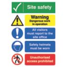 Essentials  "Site Safety" Boards 400mm x 300mm 25 Pack