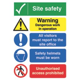 Essentials  "Site Safety" Boards 400mm x 300mm 25 Pack