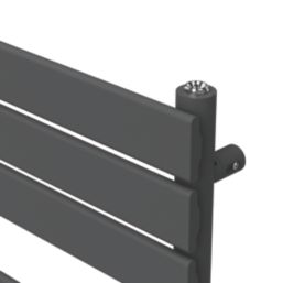 Flomasta Flat Bar 1600mm x 600mm 2917BTU Anthracite Vertical Designer Radiator