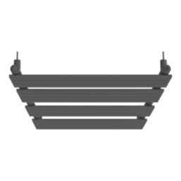 Flomasta Flat Bar 1600mm x 600mm 2917BTU Anthracite Vertical Designer Radiator