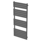 Flomasta Flat Bar 1600mm x 600mm 2917BTU Anthracite Vertical Designer Radiator