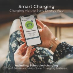 Masterplug  1 Port 7.4kW  Mode 3 Type 2 Plug Tethered Smart EV Charger with 5m Cable White