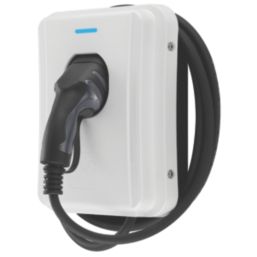 Masterplug  1 Port 7.4kW  Mode 3 Type 2 Plug Tethered Smart EV Charger with 5m Cable White