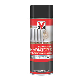 V33 Radiator & Household Appliance Spray Paint Metallic Carbon 400ml