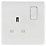 British General 800 Series 13A 1-Gang SP Switched Socket White