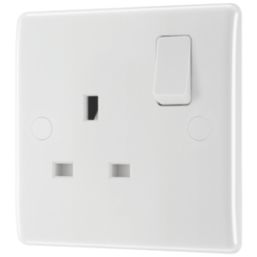 British General 800 Series 13A 1-Gang SP Switched Socket White