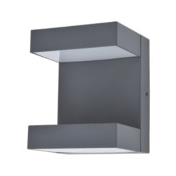 Lutec Twisto Outdoor LED Wall Light Dark Grey 13W 1000lm