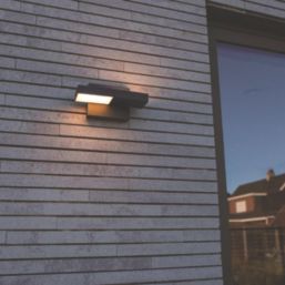 Lutec Twisto Outdoor LED Wall Light Dark Grey 13W 1000lm