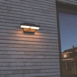 Lutec Twisto Outdoor LED Wall Light Dark Grey 13W 1000lm