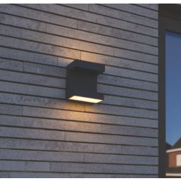 Lutec Twisto Outdoor LED Wall Light Dark Grey 13W 1000lm