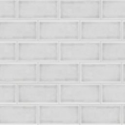 Splashwall  White Crackle Tile Alloy Splashback 2440mm x 750mm x 4mm